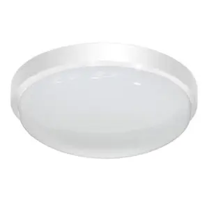 Jesco Lighting CM402M-30-WH 13 in. Round LED Ceiling Fixture Or Ada Sconce With Acrylic Shade, White - 3000K