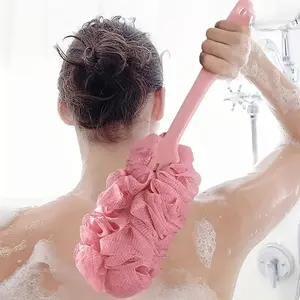 Long Handle Large Bath Brush, Exfoliating Body Scrubber, Shower Sponge, Back Scratcher, Ideal for Bathing and Cleaning