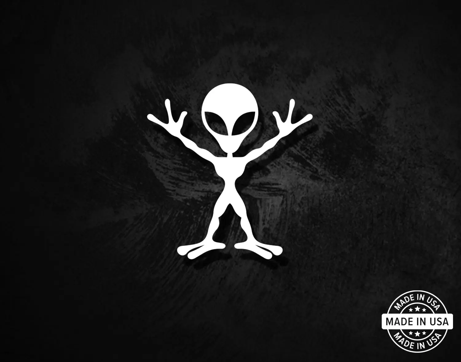 Alien Decal, Vinyl Die Cut Sticker, 100% Made on Earth