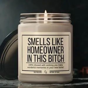 Smells Like Homeowner In This Bitch Candle, Housewarming Gift, New Homeowner Gift, Closing Gift, New Home Gift, Funny Candle, New House