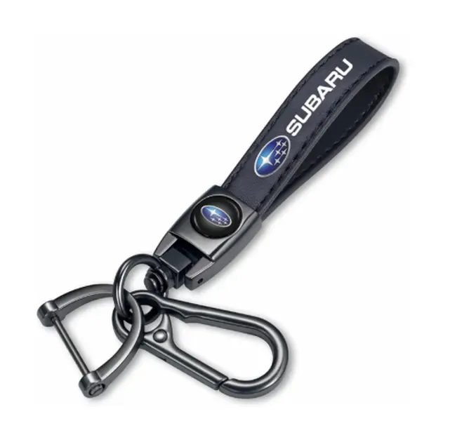 Genuine Leather Subaru Keychain small gift