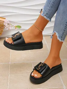 Women's Thick Sole Sandals Summer Indoor Outdoor Fashion New Trendy Versatile Cool Slippers Platform Beach Shoes