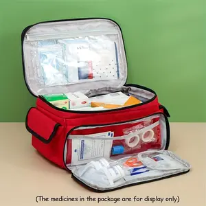 Travel Emergency Medical Bag, 1 Count Portable Medical Storage Bag, Household First Aid Kit, Traveling Storage Bag for Outdoor Camping Hiking