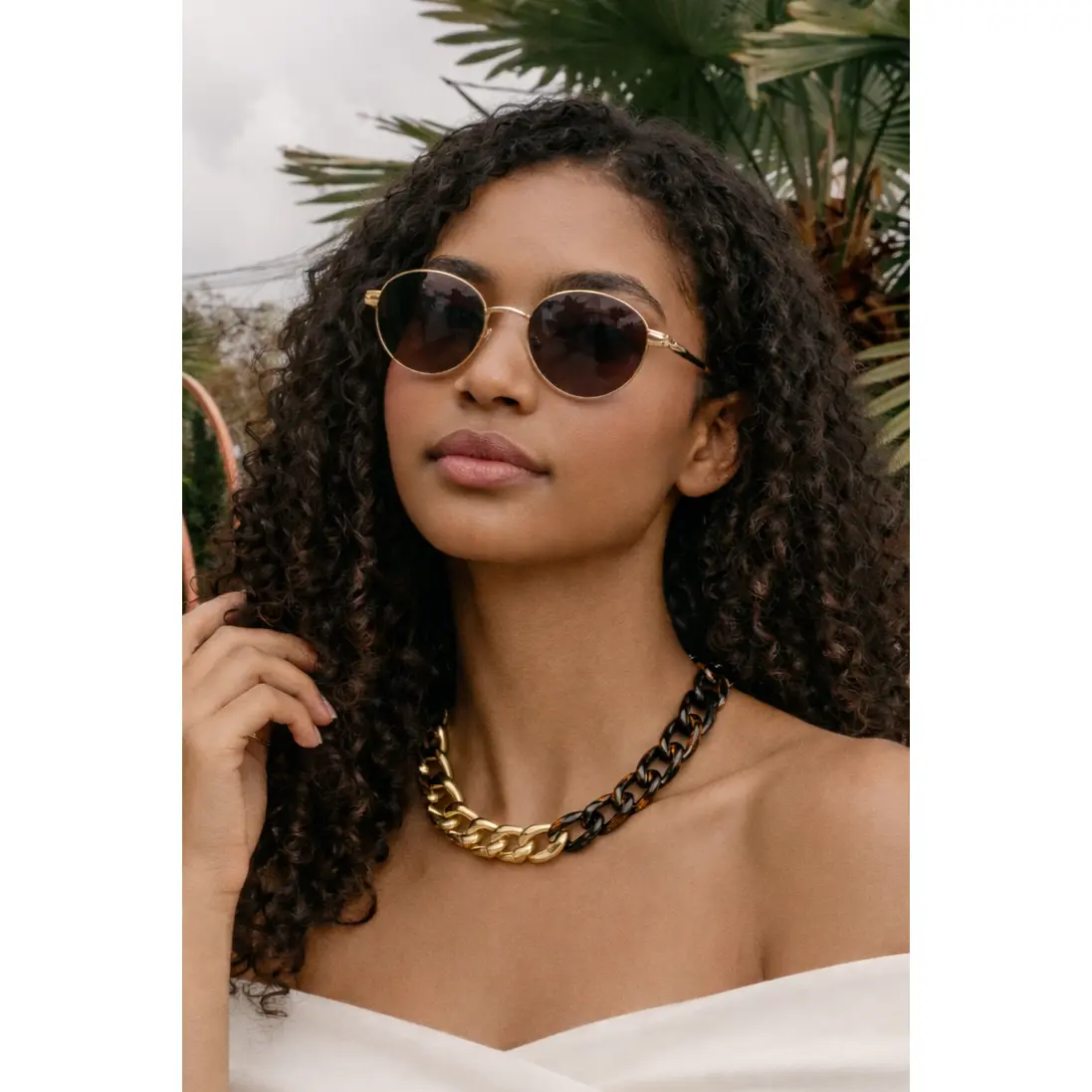 Sloane Gold & Tortoise Chain Necklace