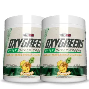 OxyGreens Twin Pack - 2 x OxyGreens Daily Super Greens (30 Serve) by EHPlabs | Gut Health & Wellness Support | Naturally Flavored & Easy to Mix Healthy Dietary  | New Year New Me