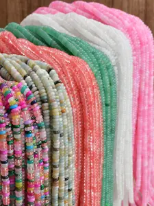 Natural Gemstone Crystal Loose, Crystal Beads, 6x2mm Jewelry Making Supplies, DIY charm necklace & bracelet One Strand 38cm/15 Inch (About 160 - 180 pcs)