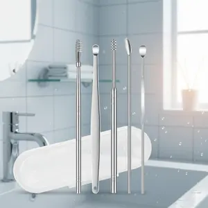 6-Pack Ear Wax Removal Tool Kit, Safe Ear Cleaning Tools with Non-Slip Handle, Precision Scoop for Ear Care, Gentle & Effective Ear Pick Set for Home Use