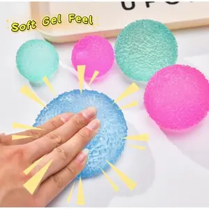 Handcrafted Crystal Mochi Ball Squishy Toy Handmade TPR Soft Stress Relief Fidget Sensory Grippie Set for Relaxation and Gift Giving