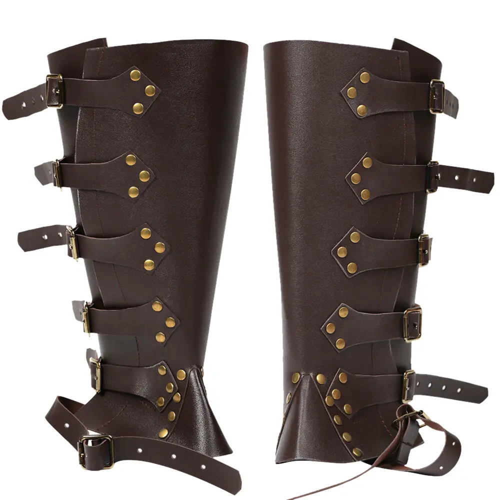 ⚔️🛡️ ShadowKnight Leather Boot Covers – Medieval Renaissance Style