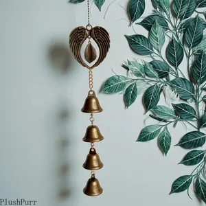 Roman Vintage Metal Wind Chime - Durable Iron Hanging Ornament with Hanging Chain, No-Electricity Home & Garden Decor for Patio (Indoor/Outdoor Wall Accent Piece)