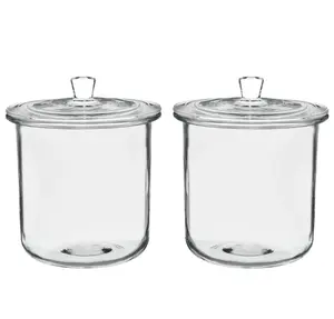Goode Sundry 3 Quart Glass Jar with Lid, 2 Pack, Elegant Design for Versatile Storage Solutions Containers Kitchen