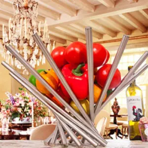 Sturdy European Style Fruit Basket | Metal Decorative Basket, Ideal for Home Living Room, Wedding Decor, Holiday Parties, Tabletop Decoration & Room Decor