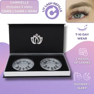 Gabrielle Lashes - False Eyelashes by Le Reve Beauté - DIY Lash Extensions 12mm, 14mm, 16mm at home eyelash extensions waterproof