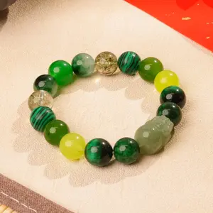 LUMAWU Pixiu Wealth Five-Elements Wood Bracelet | Vitality Boost & Growth Crystal