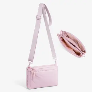 Puffer Crossbody Bag For Women, Fashionable Plain Color Shoulder Clutch, Portable Handbag for Daily Use & Travel