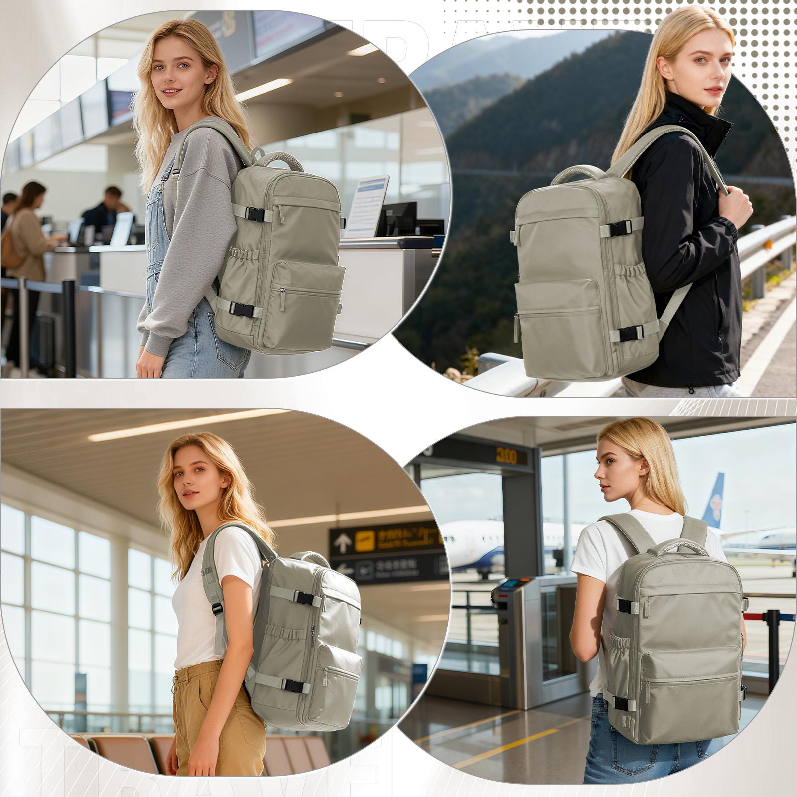 Vacuum-sealed travel backpack (with pump); TSA carry-on travel backpack for air flights; unisex (for men and women); equipped with a vacuum system; vacuum  travel backpack laptop backpack  Friendly  weekender duffel compression  bag, Backpack Carry On Lug