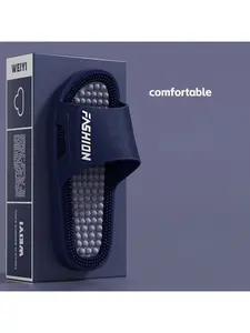 New acupoint foot therapy granular massage cool slippers PVC non-slip and wear-resistant summer home couple men's slippers