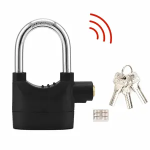 110DB Alarmed Padlock - Heavy-Duty Stainless Steel Outdoor Gate Lock, High-Security Anti-Theft Padlock with 3 Keys for Garage, Shed, Fence