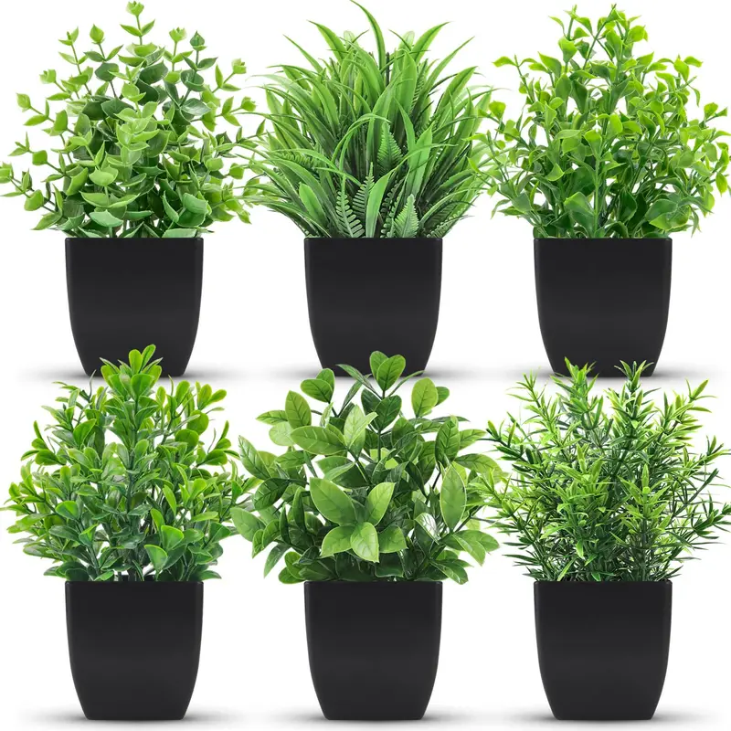 Artificial Potted Plant for Mean Girls Decorations, 6 Counts False Fruit Plants Ornaments, Artificial Plant Set, Faux Potted Plant, Fake Plastic Plants, Indoor Plants, Fake Plant Decoration, Decorative Plant for Home & Office Decor, Summer Gifts