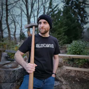 VALENZAWOOD Men's 100% Cotton Crew Neck T-Shirt in Black *As Seen on TikTok*