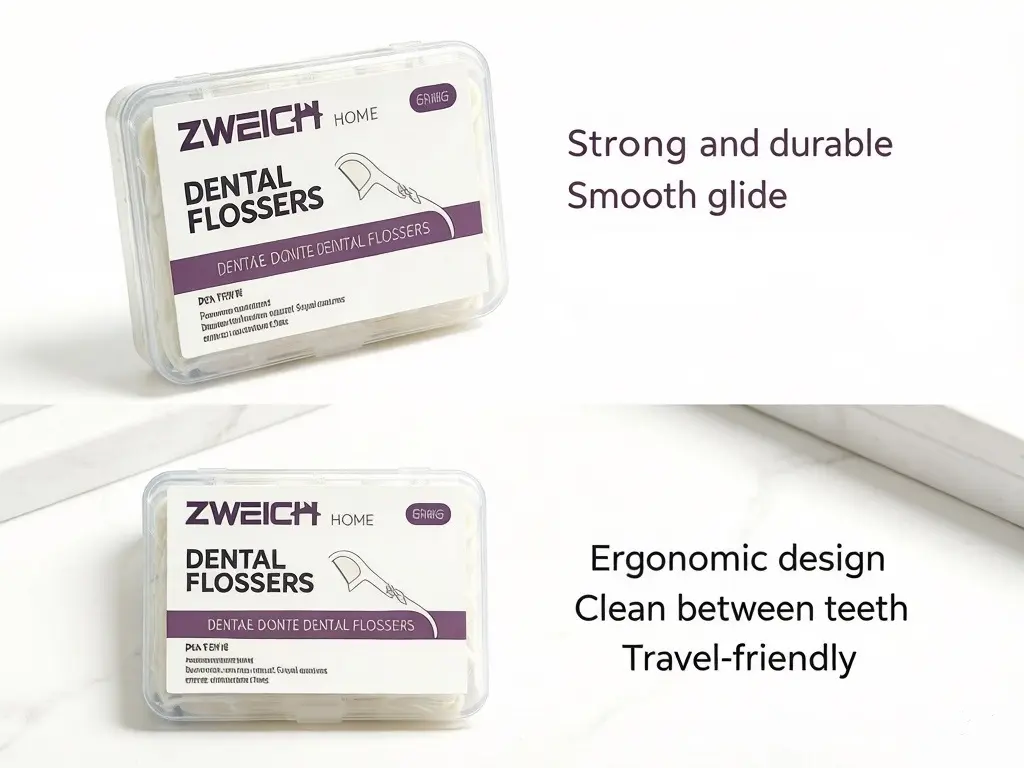 Silicone Dental Floss Picks, Ultra-thin Cleaning Sticks, 50pcs Deep Cleaning Floss Sticks, Oral Care Products for Home & Travel，2 boxes per order