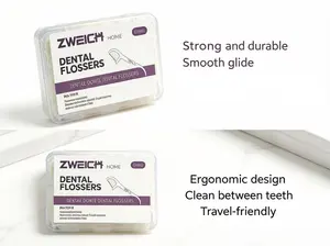 Silicone Dental Floss Picks, Ultra-thin Cleaning Sticks, 50pcs Deep Cleaning Floss Sticks, Oral Care Products for Home & Travel，2 boxes per order