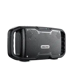 Dolphin Soundbyte s100 Portable Bluetooth Speaker with 20h Battery Life IPX5 Water-Resistant Dual Woofers Built-in Power Bank Rugged Design for Outdoor Beach Use