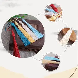 50pcs Random Color Tassel Pendants with Rope, Exquisite Trendy Pendant, Polyester Material, Hanging Decorations for DIY Handmade Crafts, Backpack Bag Charms