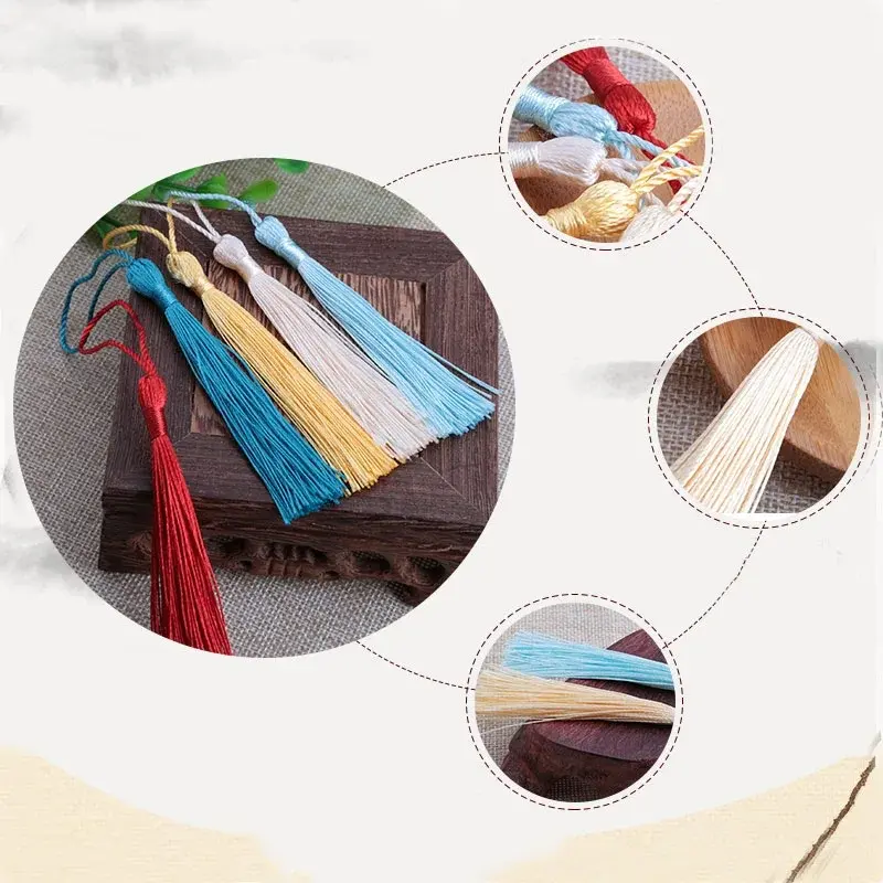 50pcs Random Color Tassel Pendants with Rope, Exquisite Trendy Pendant, Polyester Material, Hanging Decorations for DIY Handmade Crafts, Backpack Bag Charms, Charms for Bags, Diy Jewelry Decoration, Diy Jewelry Accessories