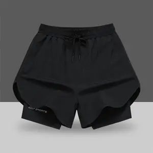 Men’s Double-Layer Sports Shorts, Loose Outer Layer with Breathable Quick-Dry Liner, Ideal for Running, Workouts, and Casual Wear tiktok shop deals