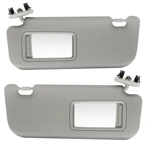Driver Left & Passenger Right Side Sun Visor Makeup Mirror Compatible with Toyota Yaris 2007 2008 2009 2010 2011 Front Left Right Sunvisor Gray Protection Shade Sunshade Sunvisor