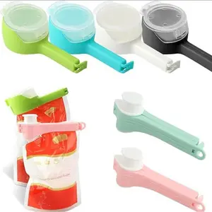 Bag Sealer Clip with Pour Spout - Reusable Food Bag Clamp, Easy Pour Seal for Snacks Sugar Flour, Kitchen Storage Tool