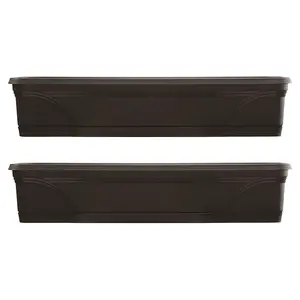 Southern Patio 36 Inch Medallion Hanging Windowsill Garden Box Planter (2 Pack) Southern Patio 36 Inch Medallion Hanging Windowsill Garden Box Planter (2 Pack)