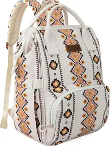 Wrangler Western Callie Diaper Bag Dual Sided Backpack Organized Diaper Stroller Straps Multifunction Baby Travel Bag Versatile for Baby Essentials
