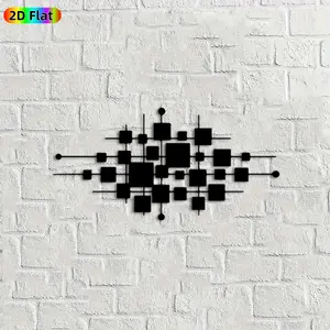 1pc Abstract Grid Metal Wall Art, Modern Abstract Grid Statue Mural, Ideal Gift for New Year, Christmas, Abstract Art Enthusiasts,  Perfect for Living Room Walls & Garden Fence, Contemporary Home Decor Accent