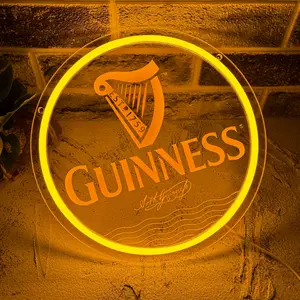 Round Wall-Mounted Neon Sign — LED Decor for Bars, Pubs, Restaurants, and Parties; Wine Cellar Wall Art — USB Powered