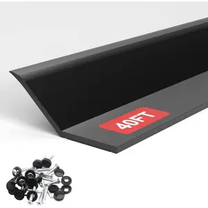 Garage Door Seal Top and Sides - 36 FT TPE Weather Stripping Garage Door Seal Replacement Weatherproofing Universal Sealing, Black
