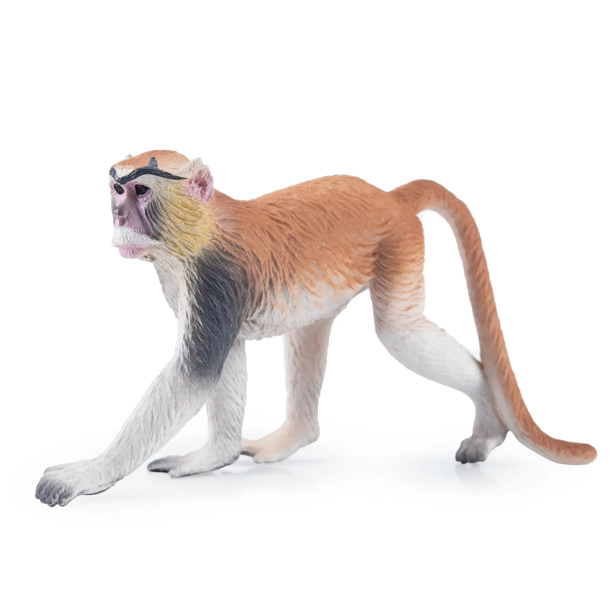Toymany Hand-Painted Patas Monkey Figurine – Realistic Animal Model, Ideal for Early Education, Montessori Sensory Play, Cake & Party Decorations, Desk & Home Décor, Thoughtful Gifts, and Collectible Figurine for Enthusiasts collection statue
