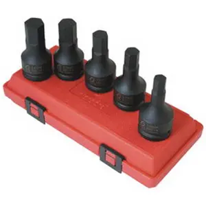 212 MAIN 4507 3/4-Inch Drive 5-Piece Hex-Shaped Metric Impact Set, Cr-Mo Steel