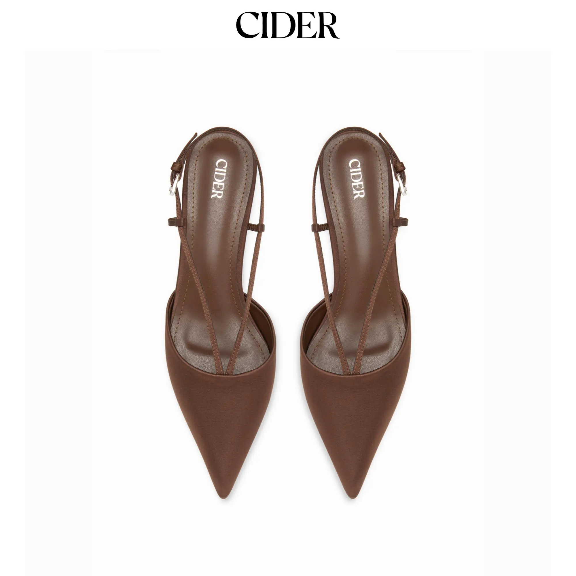 Cider POINTED TOE SLINGBACK KITTEN HEELS