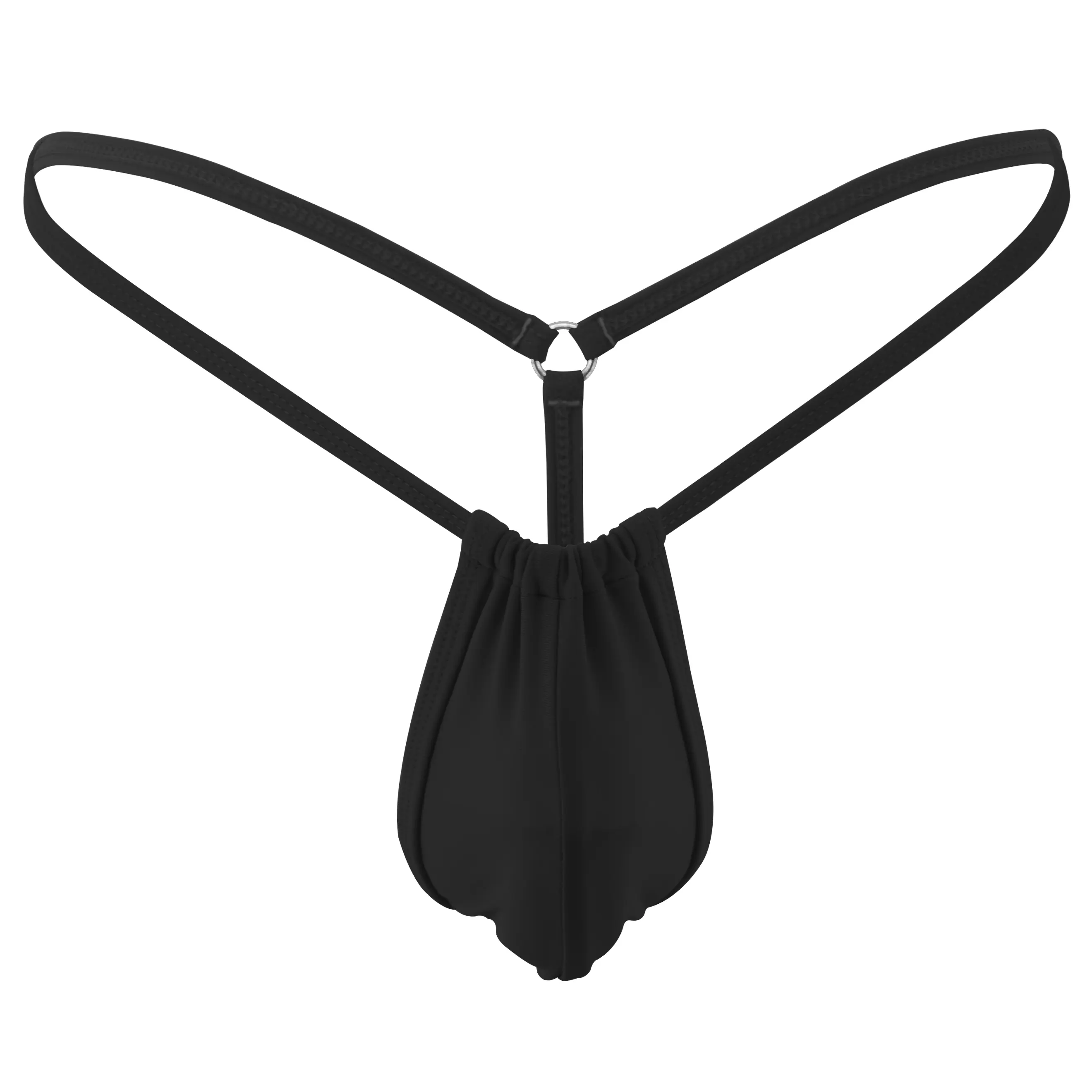 SHERRYLO Men's Classic String Thong, Soft Stretchy Nylon Spandex Swimsuit with Handmade Ouvert Cut for Sunbathing, Menswear