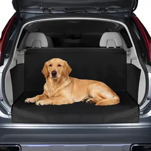 SUV Cargo Liner for Dogs - Waterproof Pet Cargo Liner, Waterproof Oxford Cloth SUV Pet Seat Cover,Dog Cushion with Trunk Protector, Scrachproof for Large SUVs Sedans Trunks Vans, Black