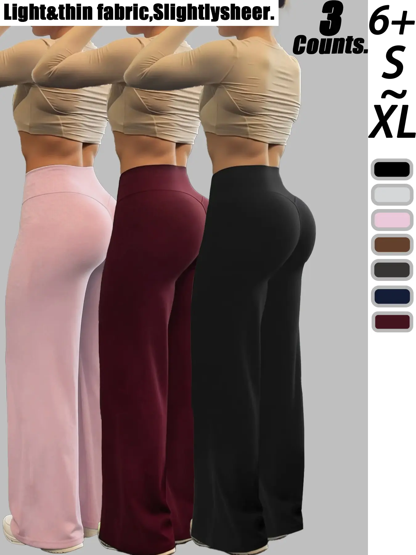 Women's Straight Leg Sporty Tight Pants, High Waist Design, Slimming Effect, Ideal for Gym, Running, Fitness, Comfortable Fashion Workout Wear, Running Trousers, High Elastic Activewear, Activewear Bottoms, Athletic Bottoms