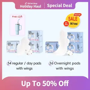 Final Deal, RPE Life [ Day & Overnight Pads Bundle ] 6 box, 90 Count, 100% Organic Cotton