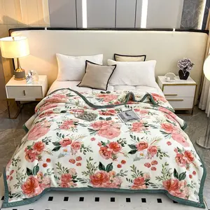 Thick Winter Double Layer Raschel Blanket, Warm and Non-Fuzzy, Soft Fluffy Blanket, All-Season Use, Dormitory Essential, Comfort Home Decor, Warm Throw Blanket, Gentle Soft Blanket