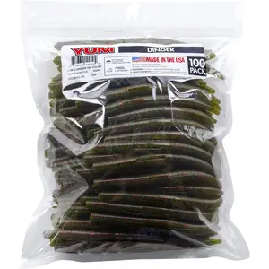Classic Worm All-Purpose Soft Plastic Bass Fishing Lure 100 Pack, 5 Inch