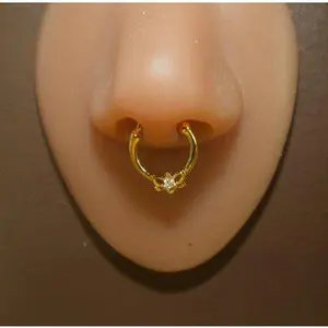 Lotus Flower Septum Clicker Nose Body Piercing