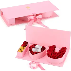 Gift hollow box  Candy box  Heart-shaped box  Flower bouquet box  Love heart box  I love you  Card with letter shape  Fillable chocolate and candy packaging  Suitable for girlfriend, wife, mother, woman, Valentine's Day, proposal, wedding anniversary