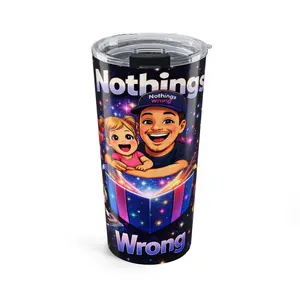 20oz Leak-Proof Stainless Steel Tumbler with Lid, Portable Hot & Cold Insulated Drinkware, Funny Parent-Kid Custom Design Kitchenware Travel Mug