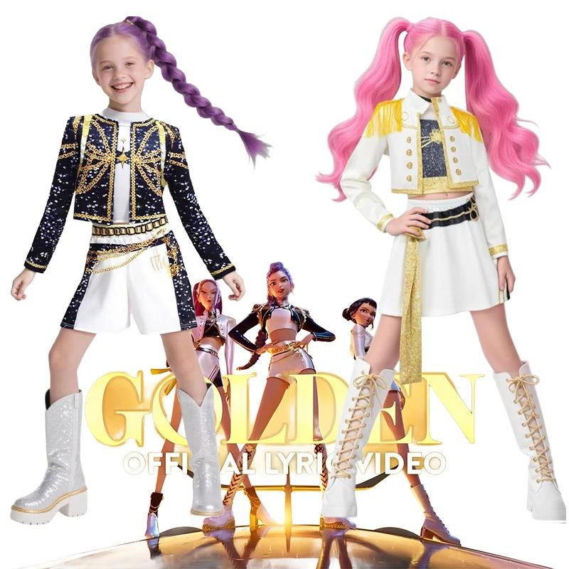 2026 Halloween Costume de Cosplay du film anime HUNTR/X KPOP, chasseurs de demons, Zoey Rumi Mira, uniforme de jeu de rôle Gifts